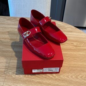 Valentino Garavani Red Patent Flats